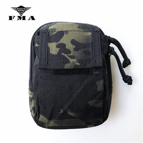 FMA Tactical Pouch Multicam Black Waist Bag Molle Hunting & Airsoft Small Tools Bags
