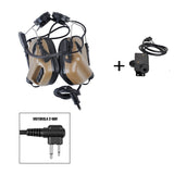 EARMOR M32H MOD4 Tactical Headset & M51 PTT Adapter Set Noise Canceling Headphones