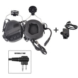 EARMOR M32H MOD4 Tactical Headset & M51 PTT Adapter Set Noise Canceling Headphones