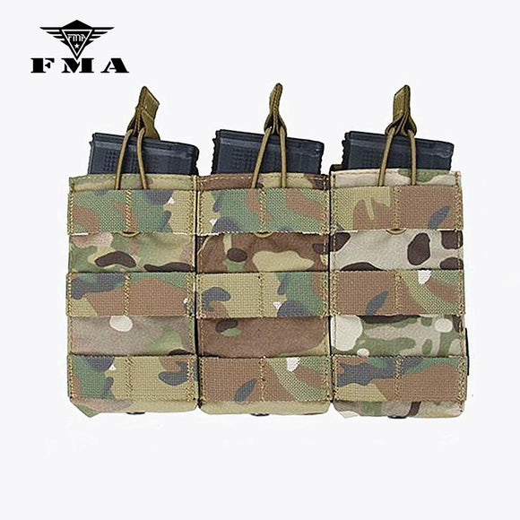 FMA Triple Molle 556 Magazine Pouch Tactical Military Pouches MOLLE Vest Trigeminy Storage Bag